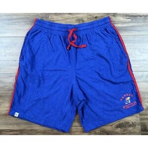 Kansas Jayhawks Colosseum Men’s Blue Sweat Lounge Shorts Drawstrings Pockets XL